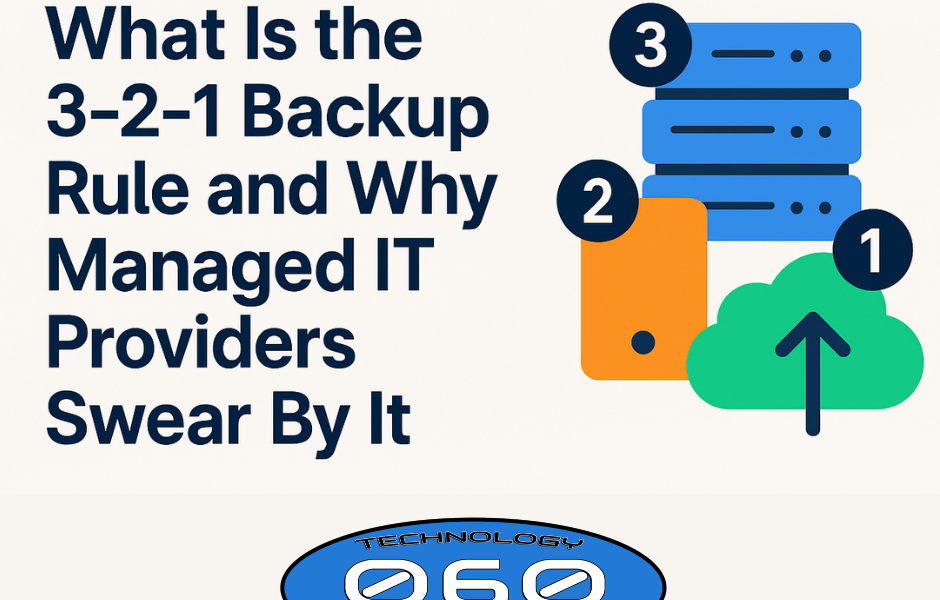 3-2-1 backup rule diagram showing cloud, server, and local storage for business data protection
