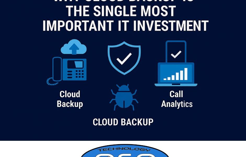 “Cloud backup graphic with security shield and data protection icons for business IT security and backup solutions.”